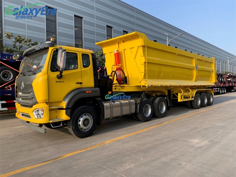 Mejor Precio de Remolque Semi Basculante de 3 Ejes en Venta