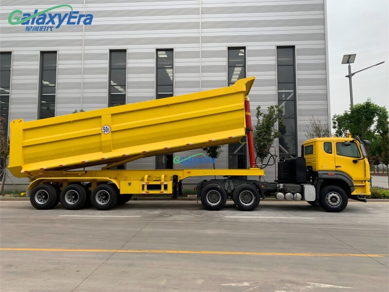 Mejor Precio de Remolque Semi Basculante de 3 Ejes en Venta