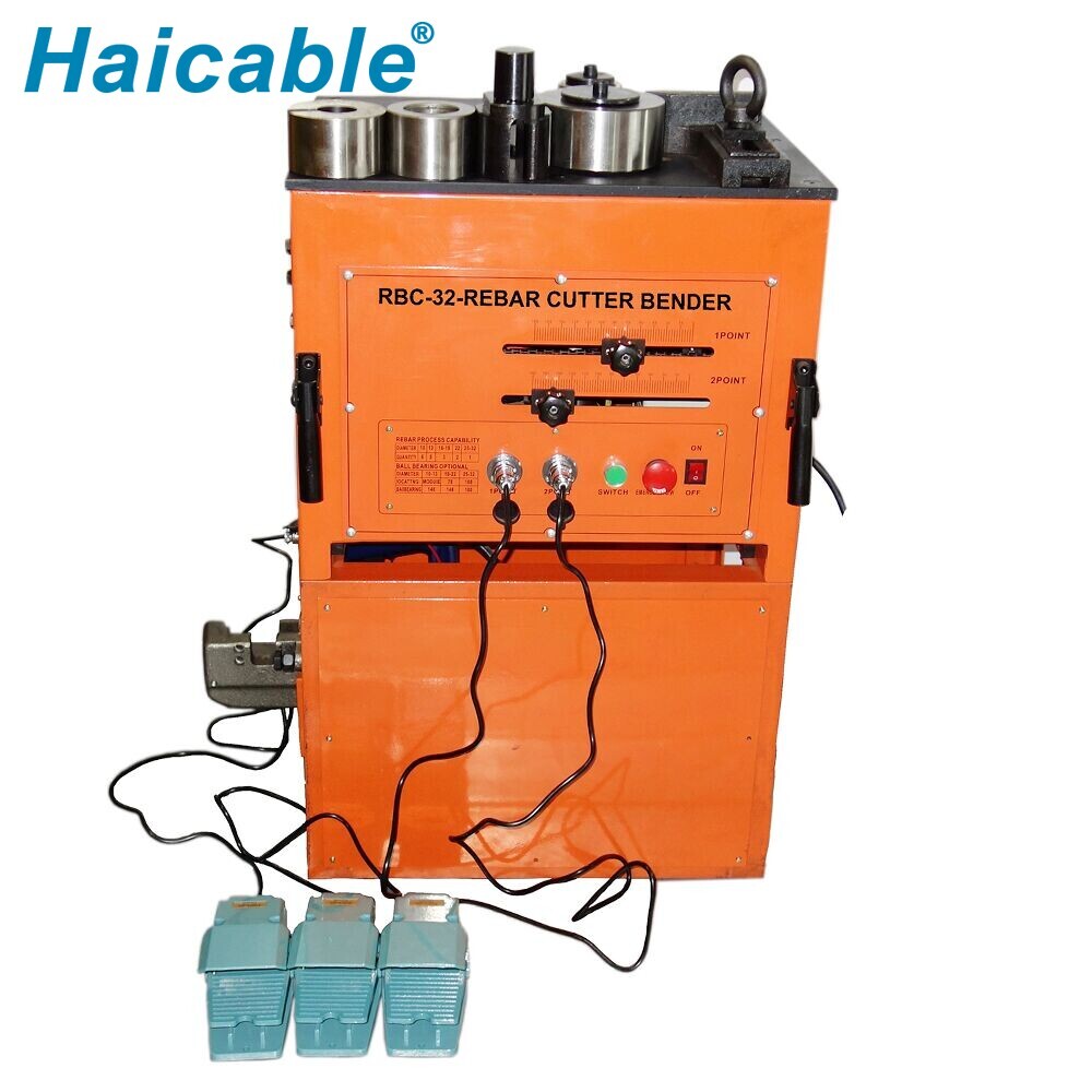 Многофункциональный электрический гибочный и режущий станок для арматуры Ø32 мм RBC-32