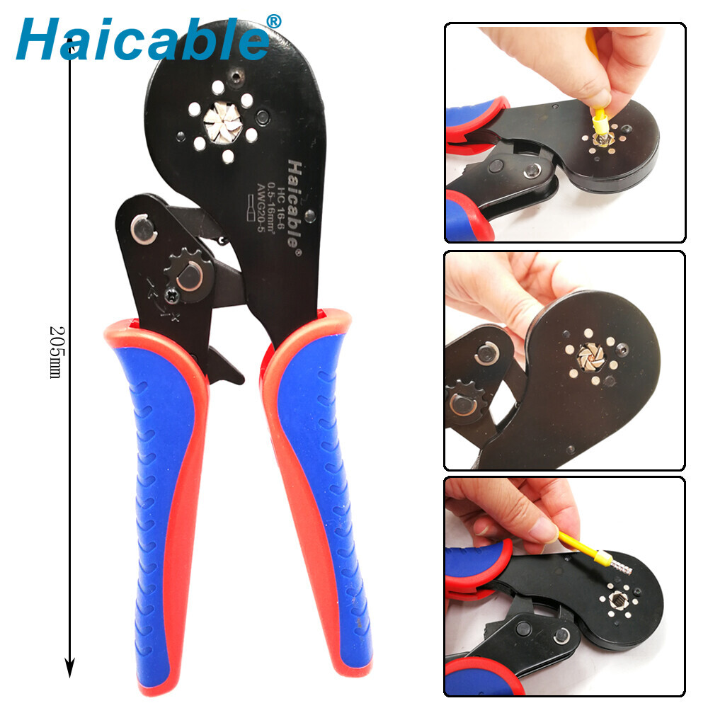 Инструмент для обжима концевой втулки и наконечников проводов HC16-6