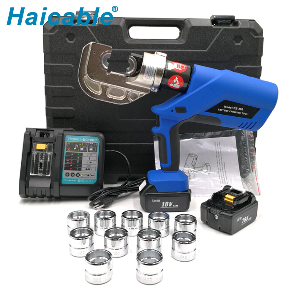 Инструменты для опрессовки кабельных наконечников аккумуляторных кабелей 16-400мм² EZ-400