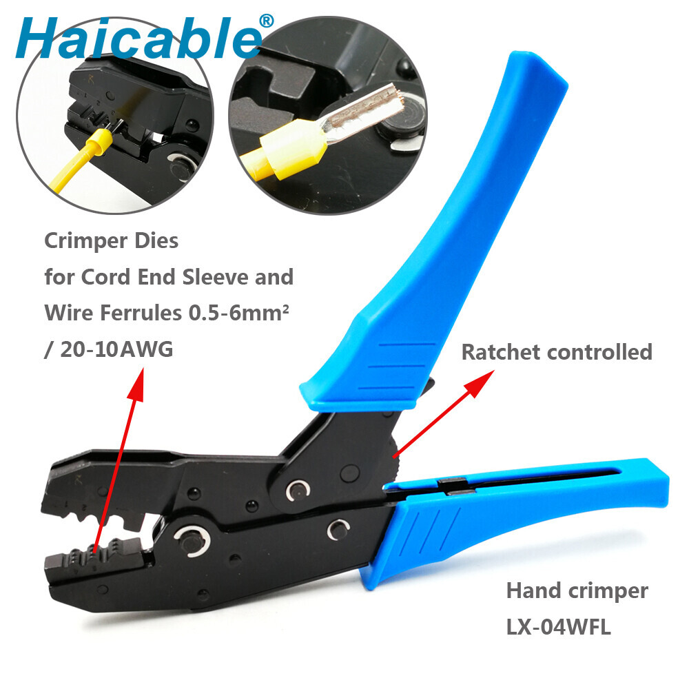 Инструмент для обжима наконечников проводов и гильз LX-04WFL