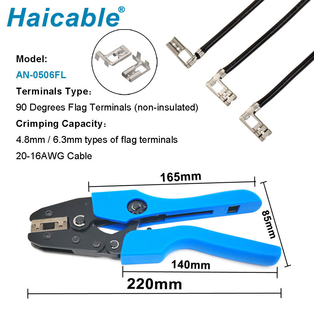 Инструменты для обжима неизолированных клемм под углом 90° AN-0506FL