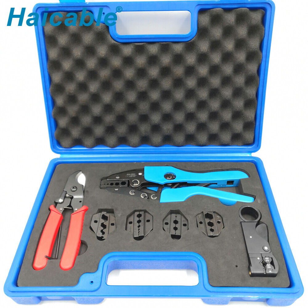 Наборы инструментов для обжима коаксиальных кабелей LXK-AN05C