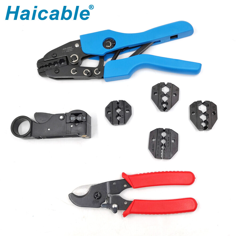 Наборы инструментов для обжима коаксиальных кабелей LXK-AN05C