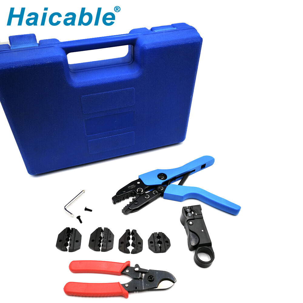 Наборы инструментов для обжима коаксиальных кабелей LXK-AN05C