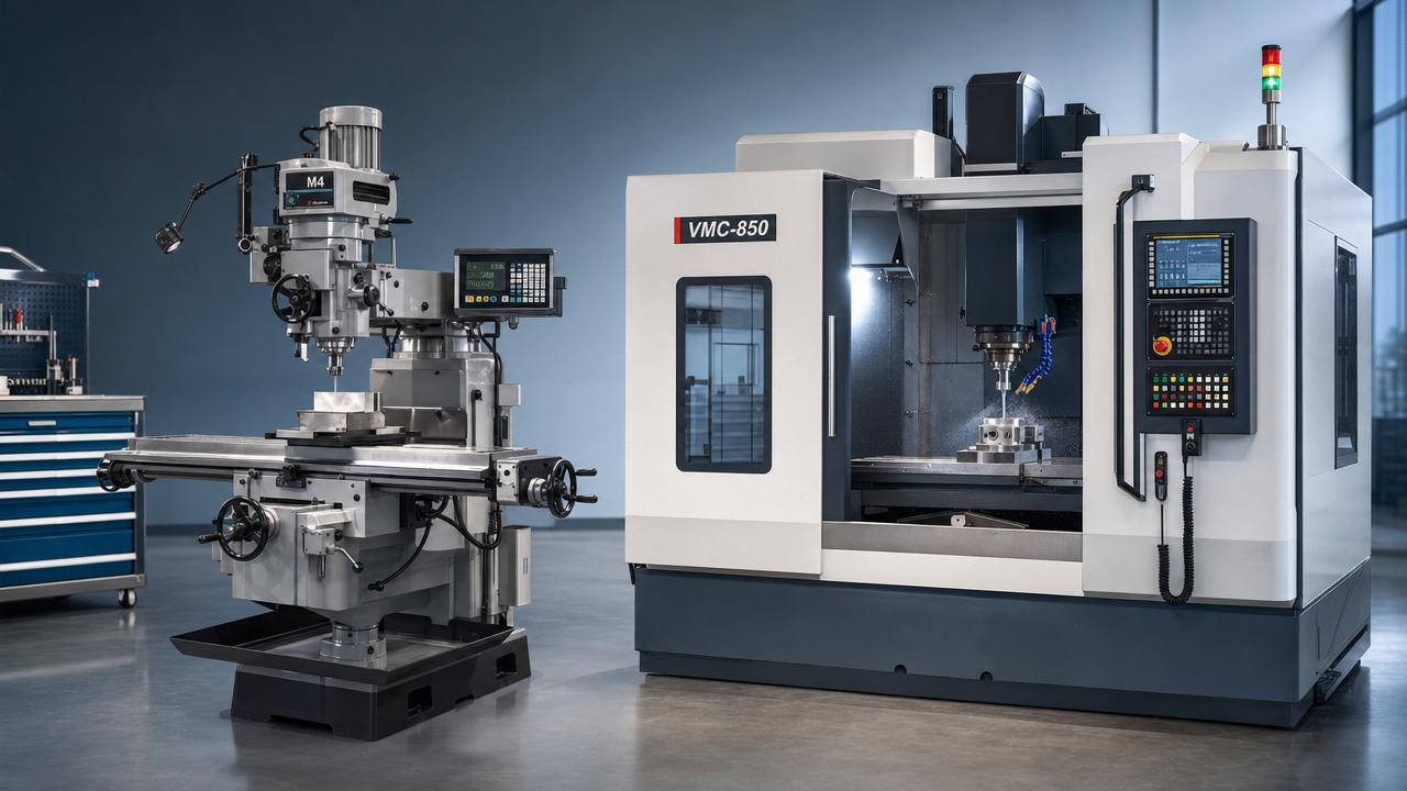 Ручной или CNC фрезерный станок по металлу: какой подходит для ваших производственных задач?