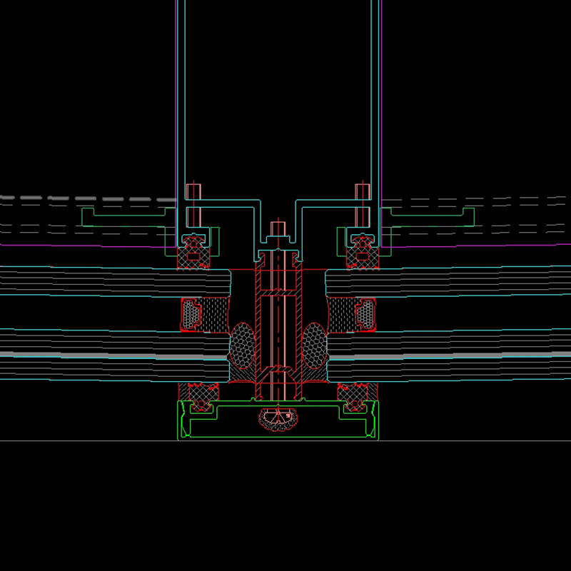 Burlete de cristal para muro cortina