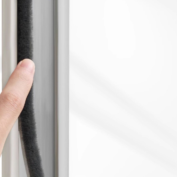 Tira de cepillo para sellado de puertas y ventanas de aleación de aluminio