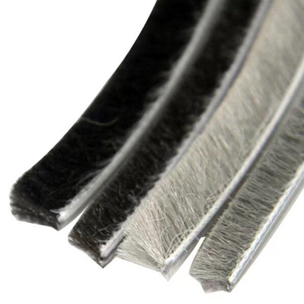 Tira de cepillo para sellado de puertas y ventanas de aleación de aluminio