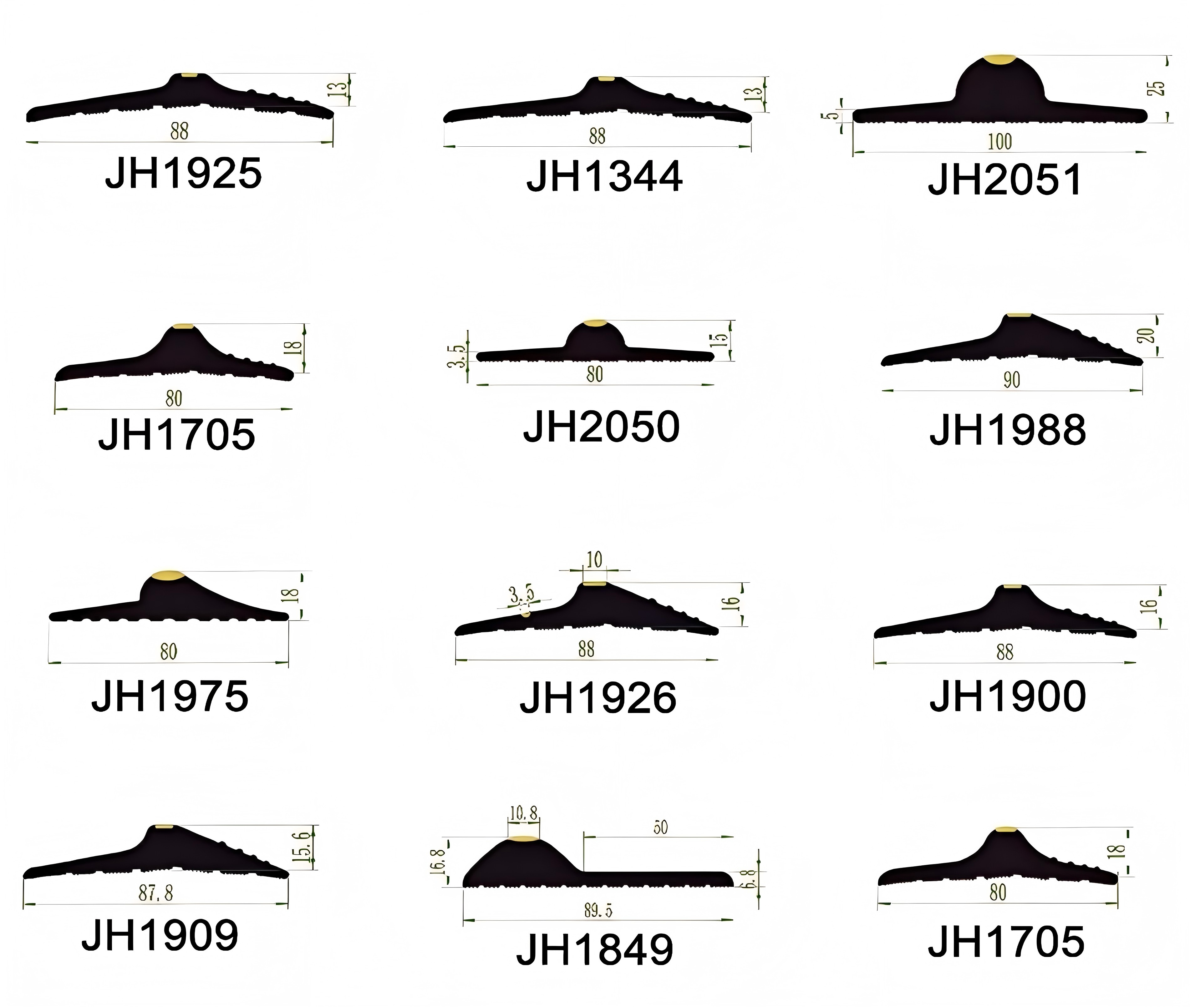 Tira de sellado de umbral de puerta de garaje EPDM resistente al agua y a los insectos de reemplazo de burlete inferior