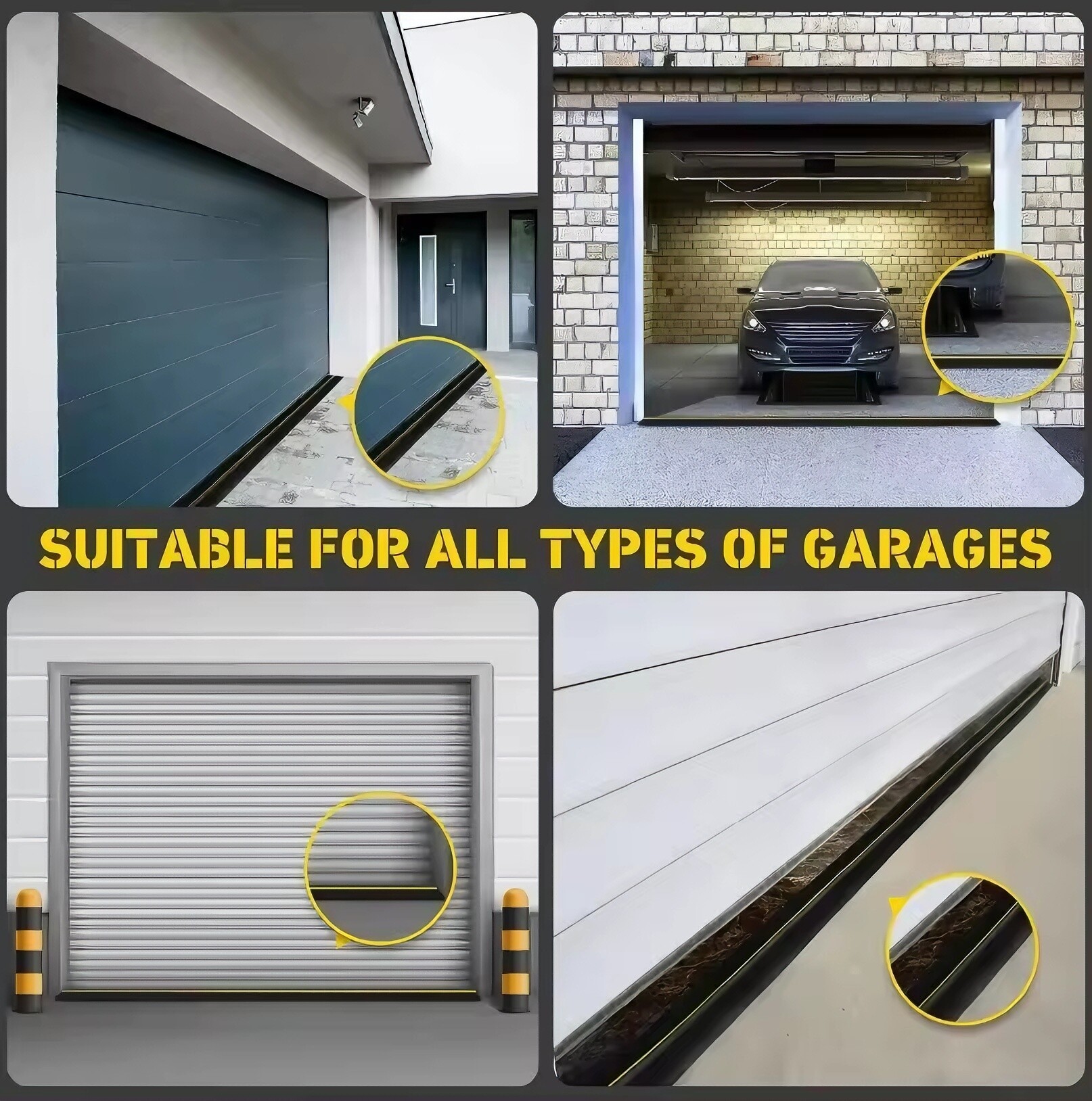 Нижняя уплотнительная полоса для замены резинового уплотнителя EPDM для гаражных ворот, защищающего от воды и насекомых