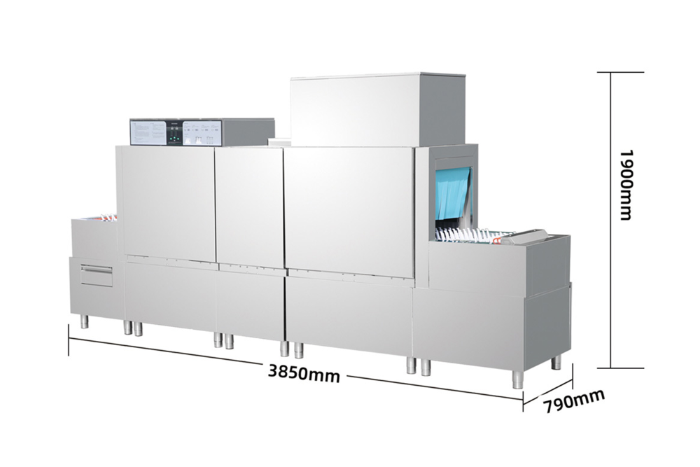 Double-rinse small long-line dishwasher with drying function Double-rinse small long-line dishwasher with drying function