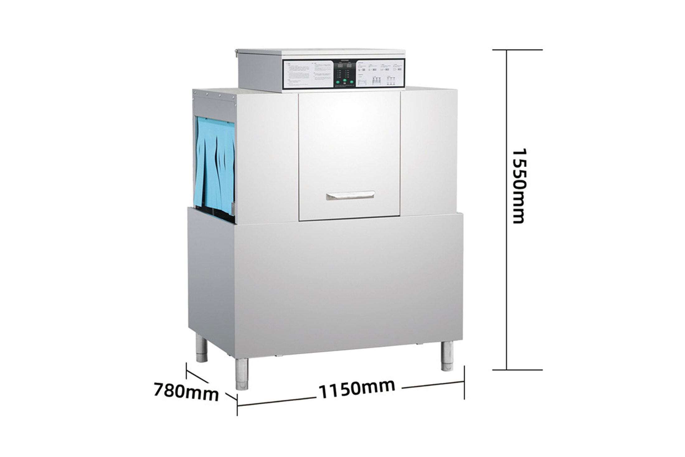 Basket transfer channel dishwasher