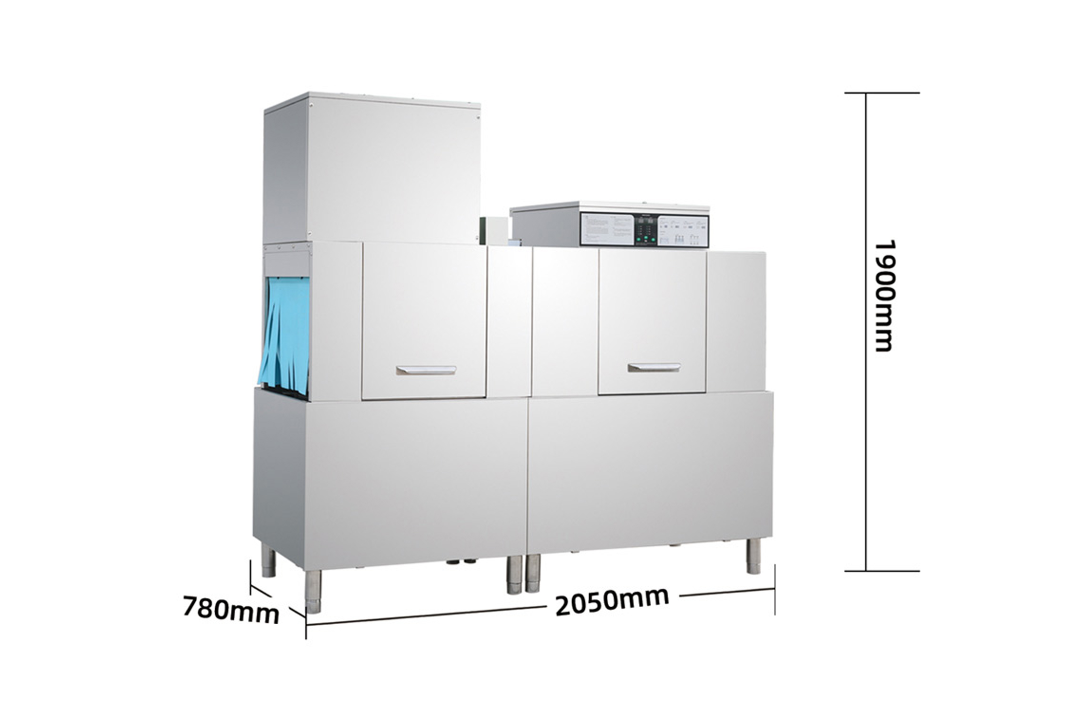 Basket-conveyor type dishwasher with drying function