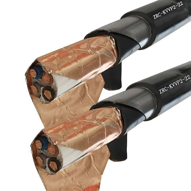 Control Cable PVC Insulated PVC Sheathed Copper Foil Shielded Steel Tape Armored KVVP2-22 IP67 0.5-10mm