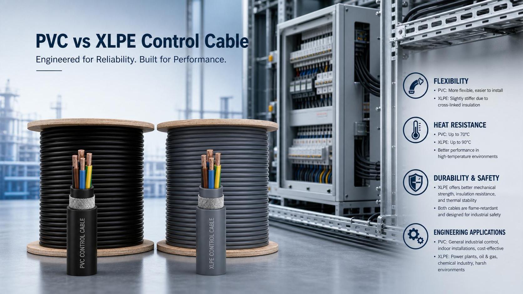 PVC Control Cable vs XLPE: Which Fits Your Application Better? PVC Control Cable vs XLPE: Which Fits Your Application Better?
