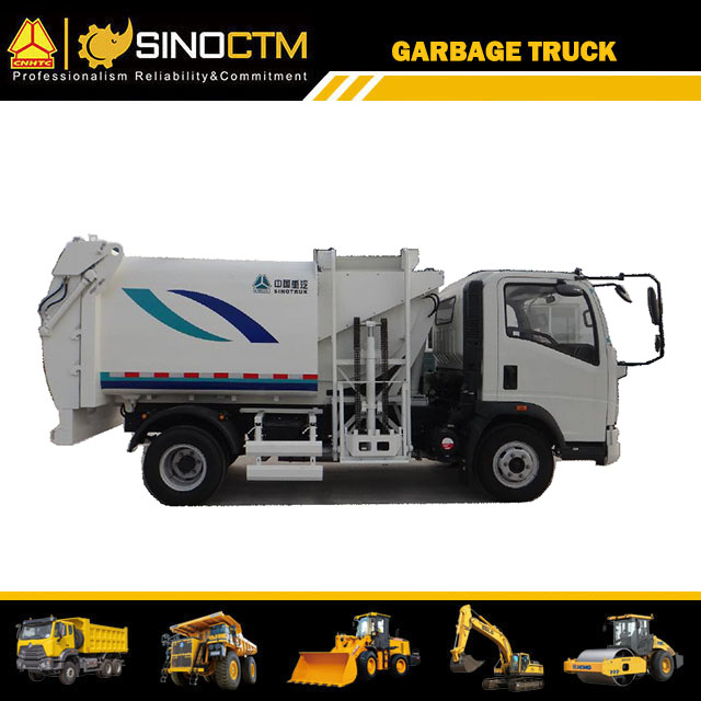 Neuer SINOTRUK HOWO 6000-Liter/6-Kubikmeter-Küchenabfallsammelwagen mit Seitenlader Preis