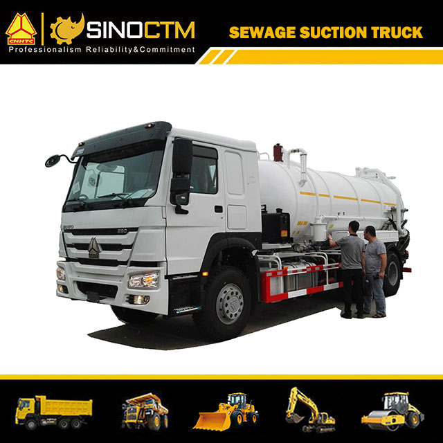Sinotruk HOWO Großvolumiger 15000L 18000L Vakuum-Abwasser-Saug-Spritzwagen