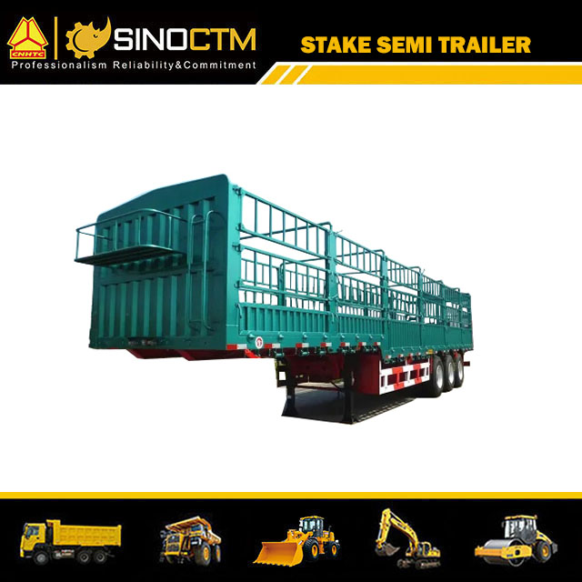 40FT Fracht-/Container-Transport Nutzfahrzeug Stake Truck Sattelauflieger mit Container-Verriegelung