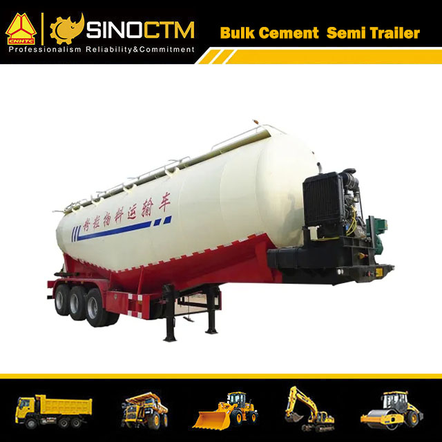 30cbm Pulvermaterial-LKW Sattelauflieger Transport Schüttgut Zement