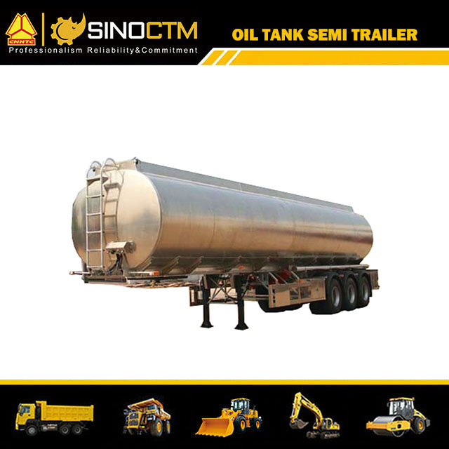 3-Achsen 45cbm 4 Abteile Dieselkraftstoff Aluminiumlegierung Tanklastwagen Sattelauflieger mit Zugmaschine