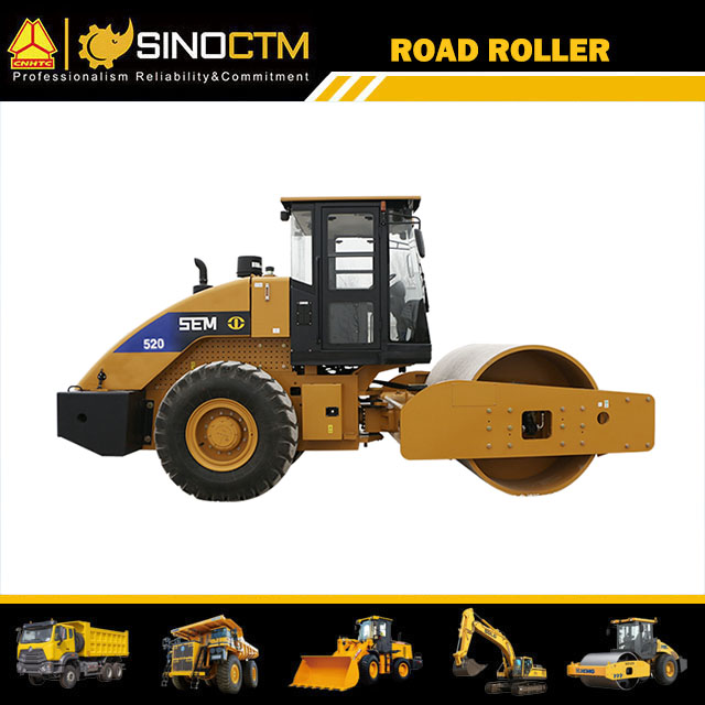 Sem520 Mechanische Einwalzen-20tonnen-Vibrationsstraßenwalze heißer Verkauf