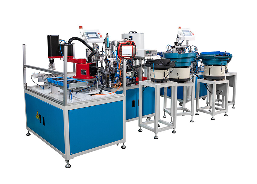 Полностью автоматическая машина для сборки катушки и терминала электромагнитного клапана