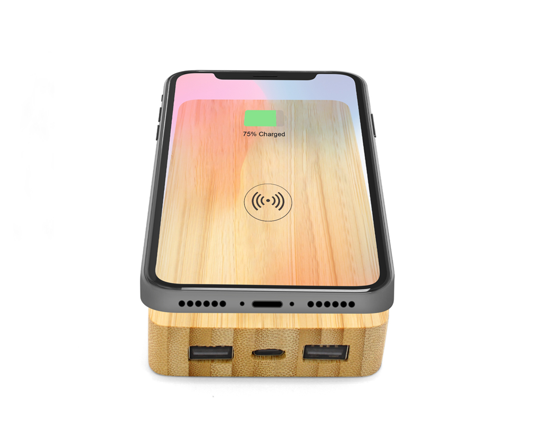Eco-friendly Bamboo Solar Power Bank 