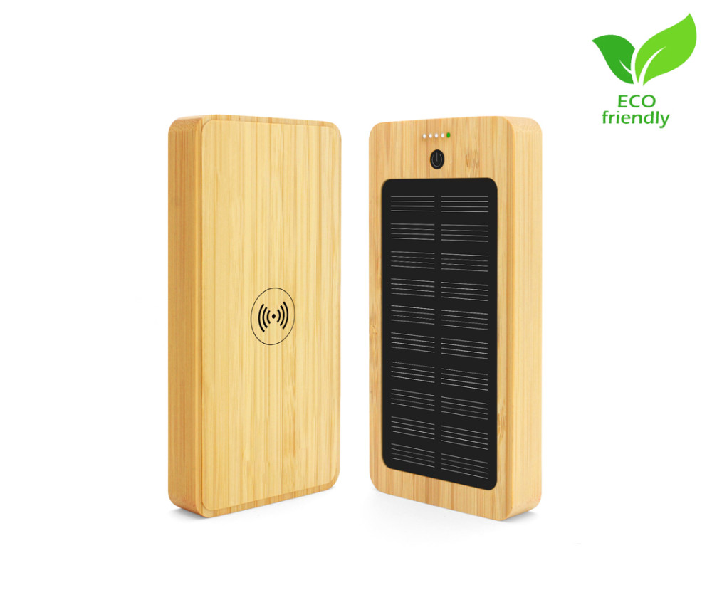 Eco-friendly Bamboo Solar Power Bank 