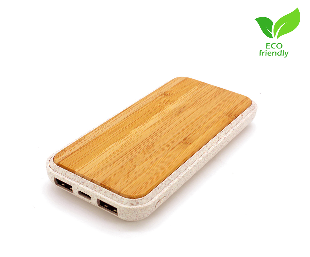 Eco-friendly Bamboo Wireless Charge Power Bank