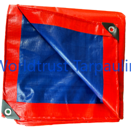 Красный и синий брезентовый лист