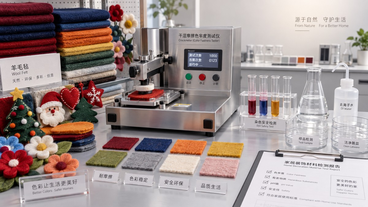 Which dye safety checks apply to bulk wool felt craft supplies Какие проверки безопасности красителей применяются к оптовым материалам для рукоделия из шерстяного фетра