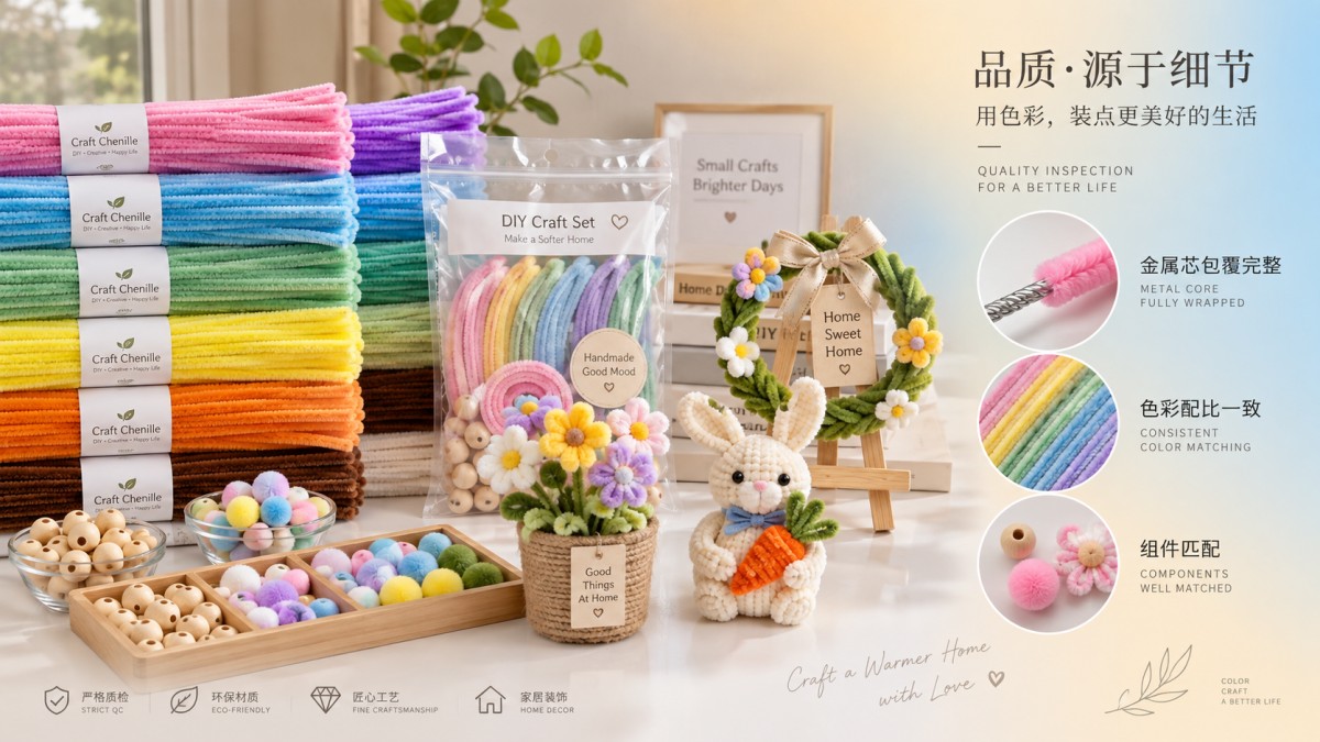 What production details affect pipe cleaner craft kit consistency Какие производственные детали влияют на стабильность наборов для творчества с синельной проволокой