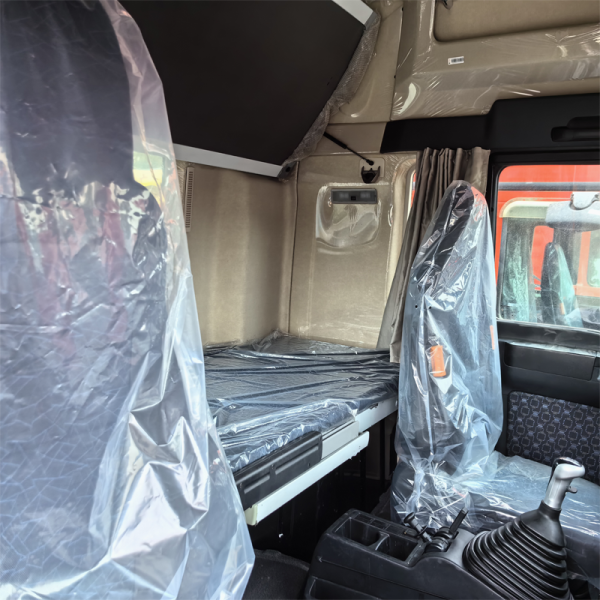 Shacman 4x4 trator laranja detalhes 6