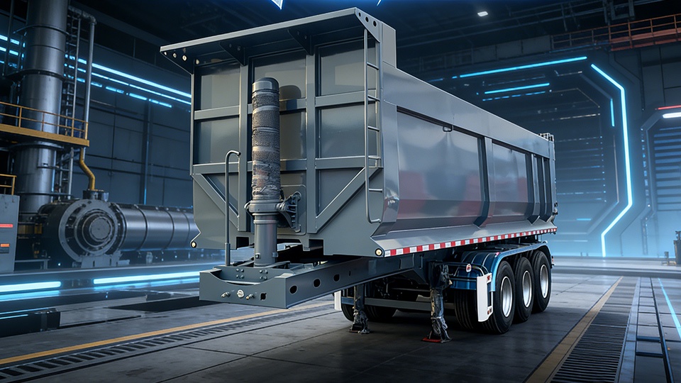 Reboque Basculante de 3 Eixos 60Ton