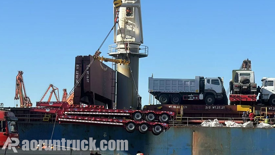 2 Unidades de Reboques Baixos de 3 Eixos Aorun Enviados para a Etiópia