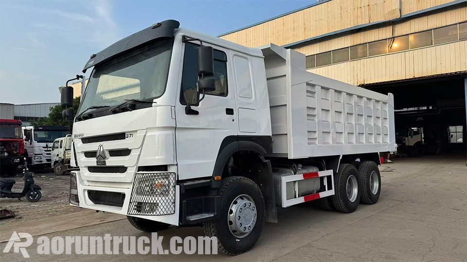 Delegação de mineração do Mali inspeciona caminhões basculantes Sinotruk HOWO 6x4 fornecedor de caminhões basculantes para o Mali