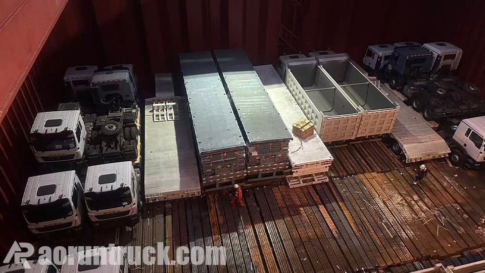 Semirreboques plataforma de 3 eixos despachados para trânsito na Bolívia semirreboque plataforma de 3 eixos