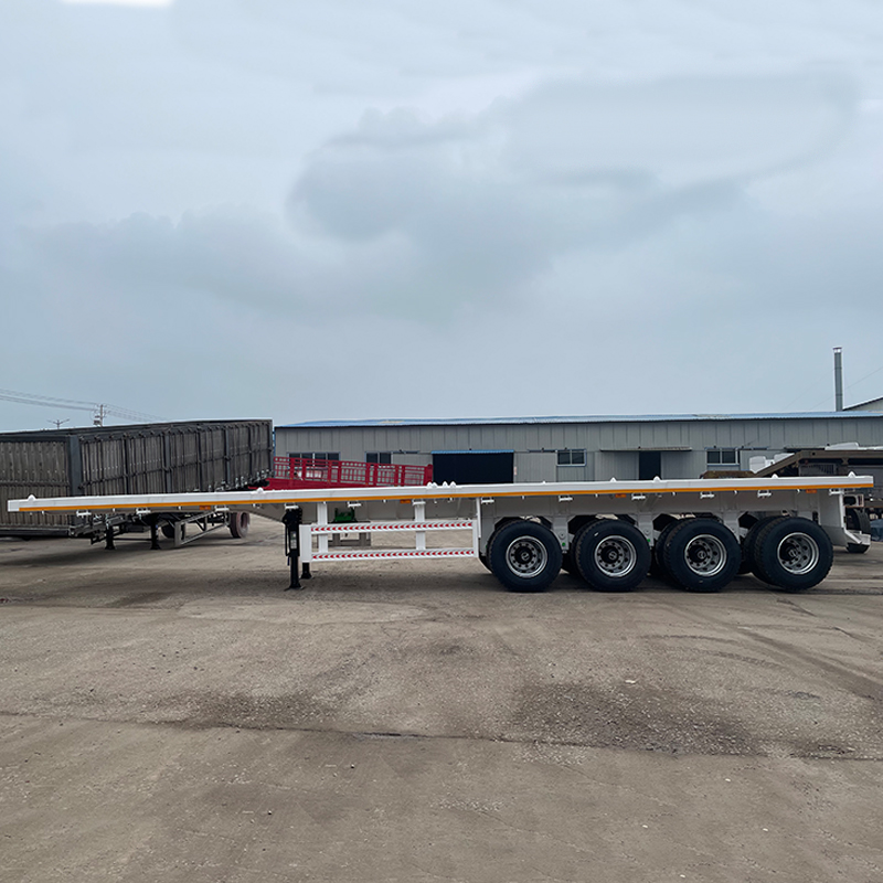 AORUN Semirremolque Plataforma de 4 Ejes Soluciones de Transporte Pesado y Totalmente Personalizables