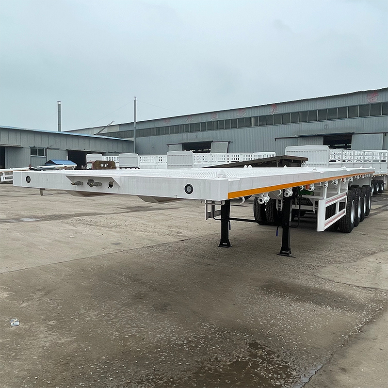 AORUN Semirremolque Plataforma de 4 Ejes Soluciones de Transporte Pesado y Totalmente Personalizables