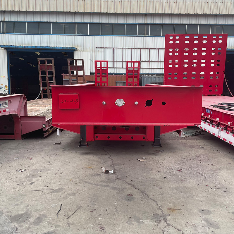 Remolque de plataforma baja pesada de 4 ejes y 100 toneladas