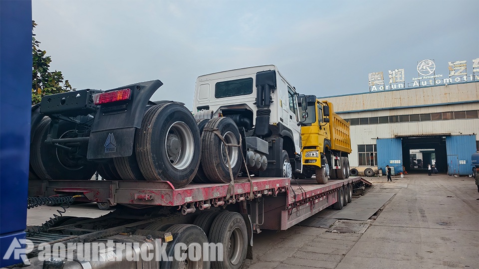 Tractora HOWO y camión volquete 6x4 exportados a Côte d'Ivoire | Aorun Trucks