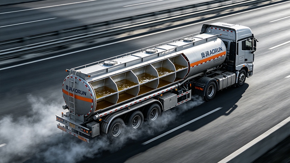 Seguridad del semirremolque cisterna de combustible: chapoteo del líquido y diseño de rompeolas internos