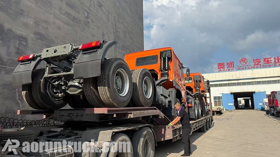 2 unidades de camiones tractores SINOTRUK HOWO de 430 HP con motor Weichai enviadas a Camerún
