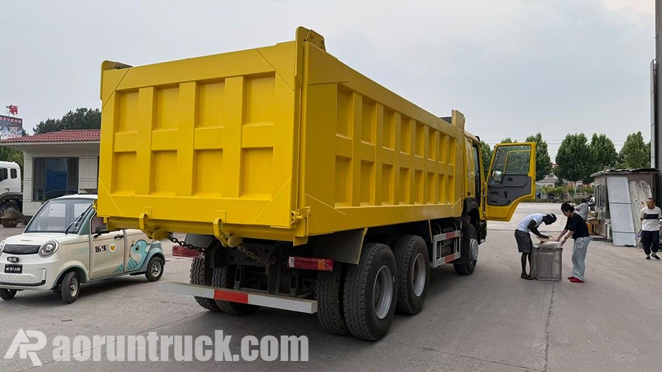 Cliente de Guinea visita la oficina de Aorun en Guangzhou para negociar el pedido de volquetes SINOTRUK HOWO 6x4 negociación comercial con cliente de Guinea