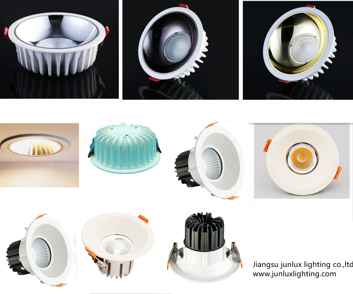 LED down light COB recess round indoor hotel commercial lights