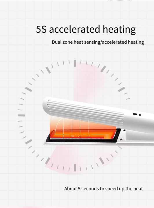 Rechargeable Hair Flat Iron Hair Straight Stick Travel Curl Straightening and Curling Hair Straightener Flat Iron Cordless