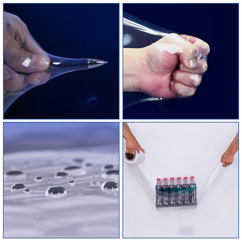 Transparent Plastic Manual Roll Hand Stretch Wrap Film 20 Micron Foil Stretch Transparent Filme Stretch 50cm
