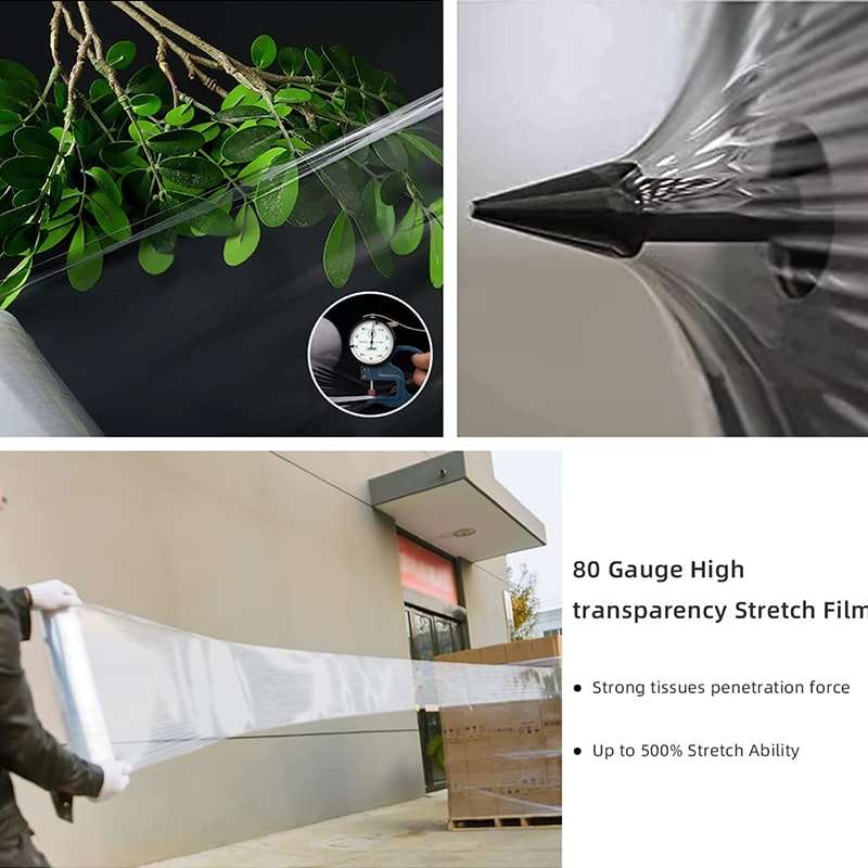 High Quality Hand Stretch Film Shrink Wrap Shipping Clear Plastic 18